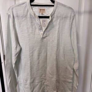 Todd Snyder Long Sleeve Henley - white